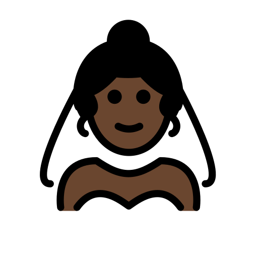 Person with Veil: Dark Skin Tone, the previous design