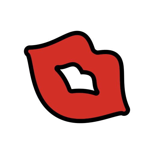 Kiss Mark as drawn by OpenMoji in 12.3