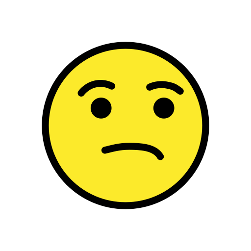 Unamused Face as drawn by OpenMoji in 12.3