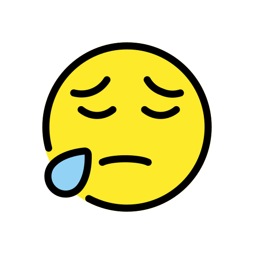 Rosto Triste, Mas Aliviado as drawn by OpenMoji in 12.3