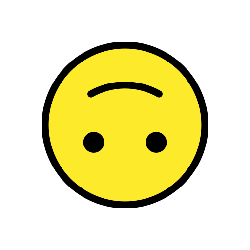 さかさまの顔 as drawn by OpenMoji in 12.3