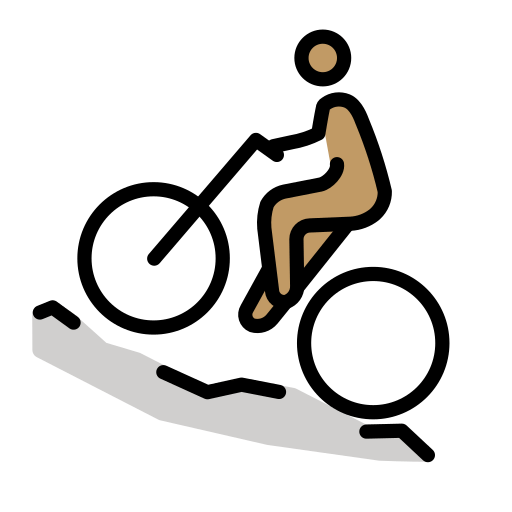Woman Mountain Biking: Medium Skin Tone, the previous design