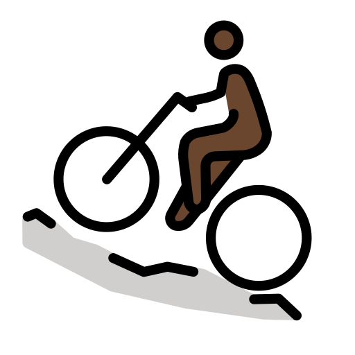 Woman Mountain Biking: Dark Skin Tone, the previous design