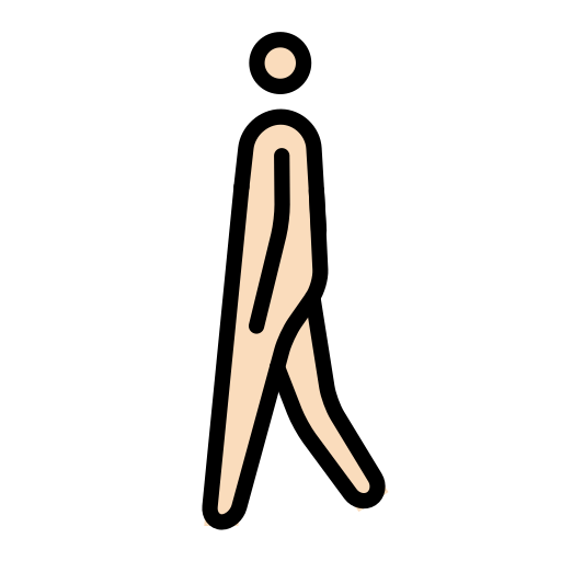 Person Walking: Light Skin Tone, the previous design