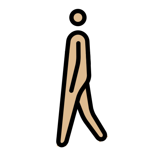 Person Walking: Medium-Light Skin Tone, the previous design