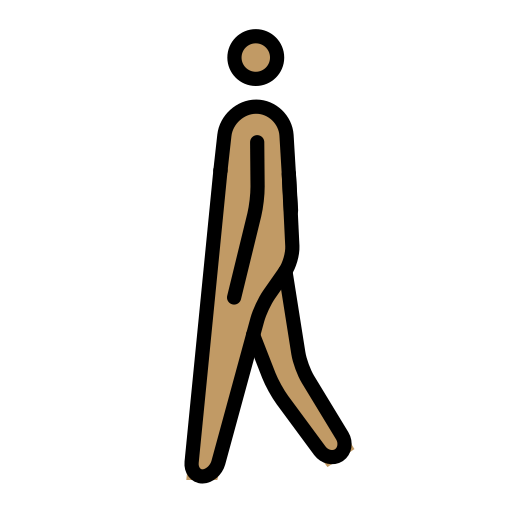 Person Walking: Medium Skin Tone, the previous design