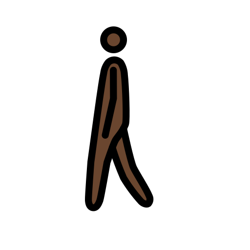 Man Walking: Dark Skin Tone, the previous design