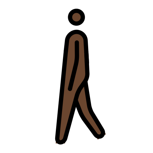 Person Walking: Dark Skin Tone, the previous design