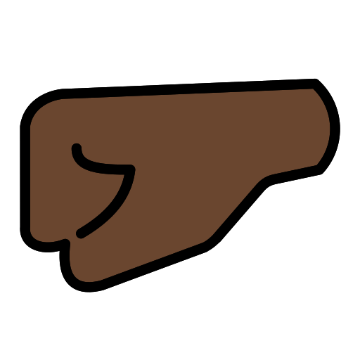 Left-Facing Fist: Dark Skin Tone, the design in this release