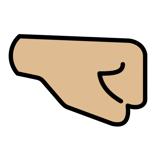 Right-Facing Fist: Medium-Light Skin Tone, the design in this release