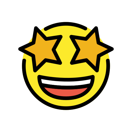 Star-Struck as drawn by OpenMoji in 12.3