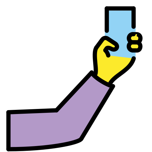 Selfie as drawn by OpenMoji in 12.3