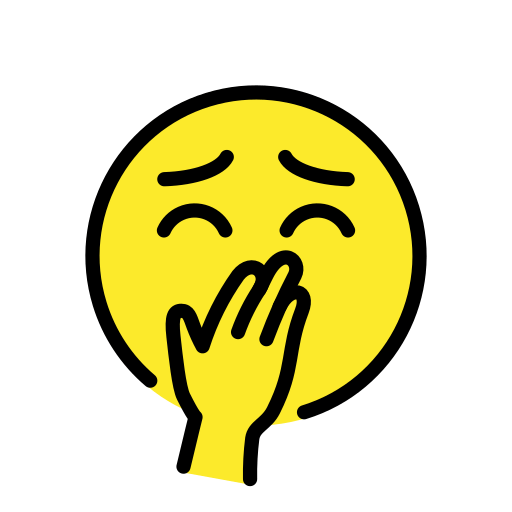 Yawning Face as drawn by OpenMoji in 12.3