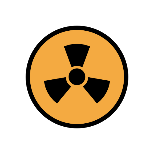 Radioactive as drawn by OpenMoji in 12.3