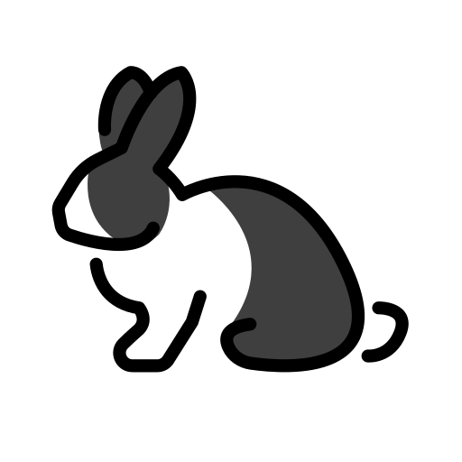 Rabbit as drawn by OpenMoji in 13.0