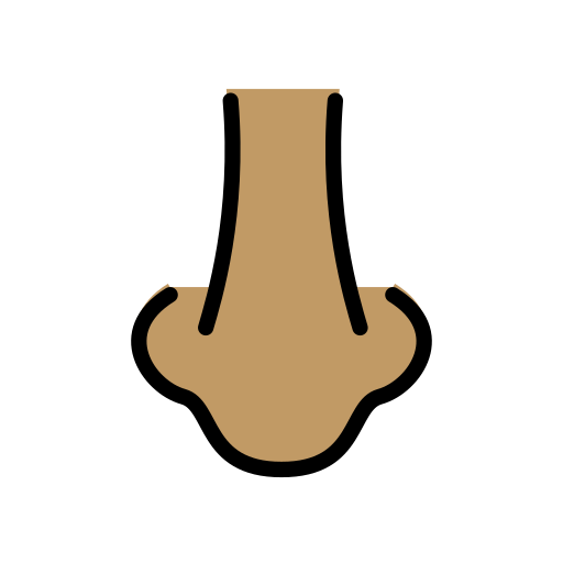 Nose: Medium Skin Tone as drawn by OpenMoji in 13.0