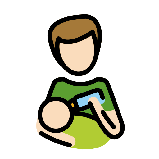 Man Feeding Baby: Light Skin Tone, the design in this release