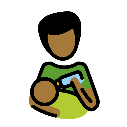 Man Feeding Baby: Medium-Dark Skin Tone, the design in this release