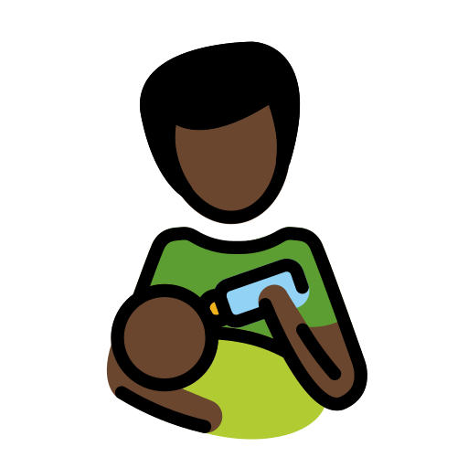 Man Feeding Baby: Dark Skin Tone, the design in this release