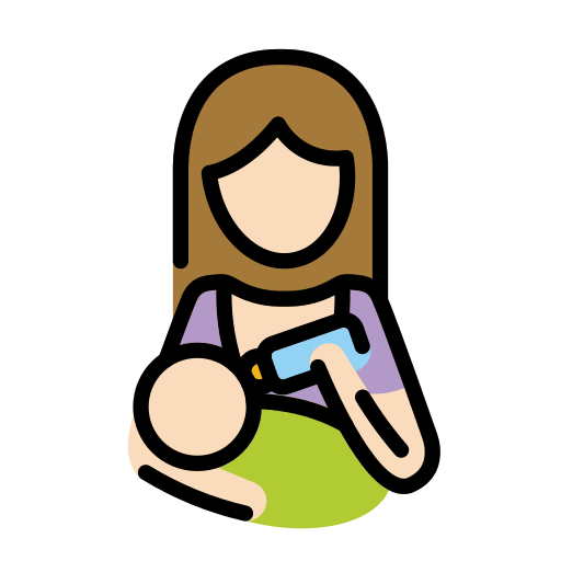Woman Feeding Baby: Light Skin Tone, the design in this release