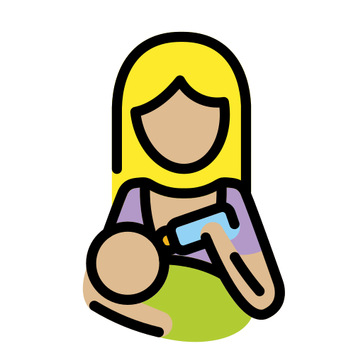 Woman Feeding Baby: Medium-Light Skin Tone, the design in this release