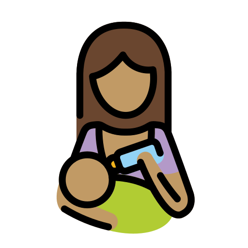 Woman Feeding Baby: Medium Skin Tone, the design in this release