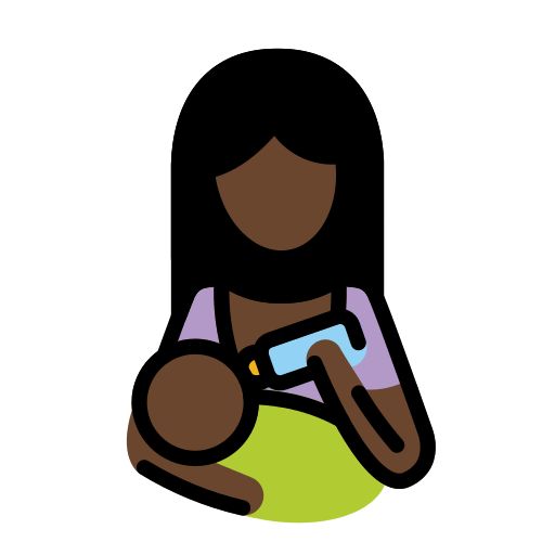Woman Feeding Baby: Dark Skin Tone, the design in this release