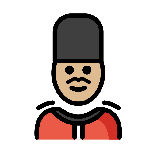 Man Guard: Medium-Light Skin Tone, the previous design