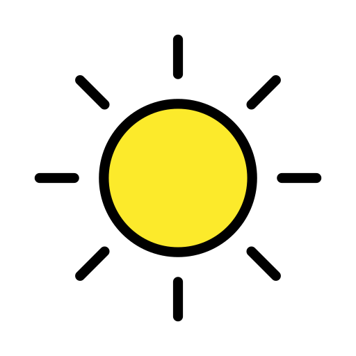 Bright Button as drawn by OpenMoji in 13.0