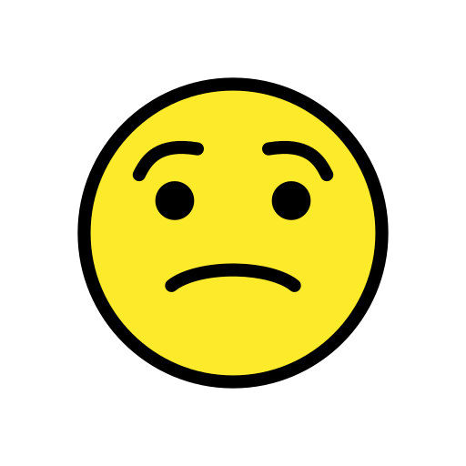 Rosto Preocupado as drawn by OpenMoji in 13.0