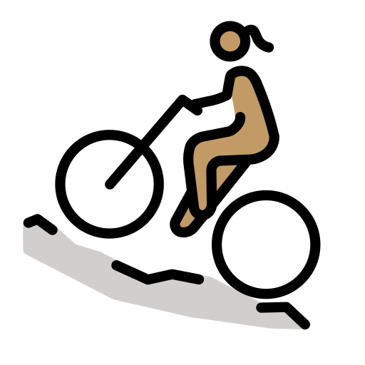 Woman Mountain Biking: Medium Skin Tone, the design in this release