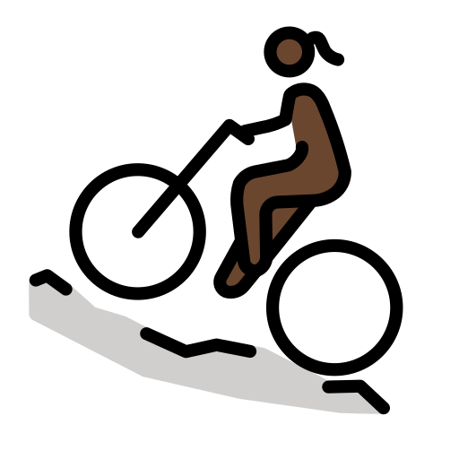 Woman Mountain Biking: Dark Skin Tone, the design in this release