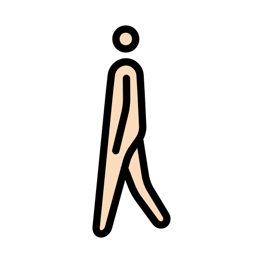 Person Walking: Light Skin Tone, the design in this release