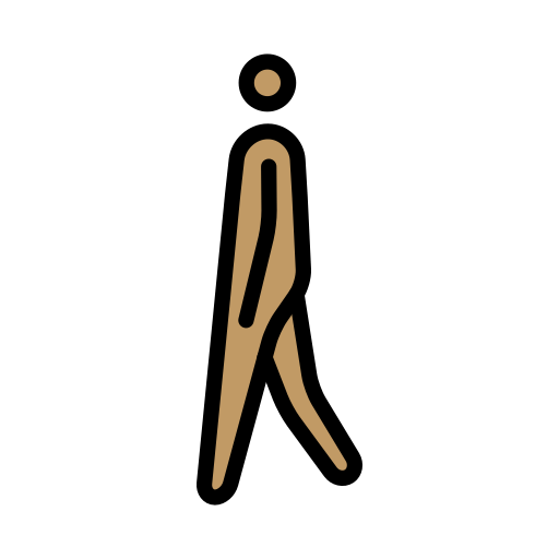 Person Walking: Medium Skin Tone, the design in this release