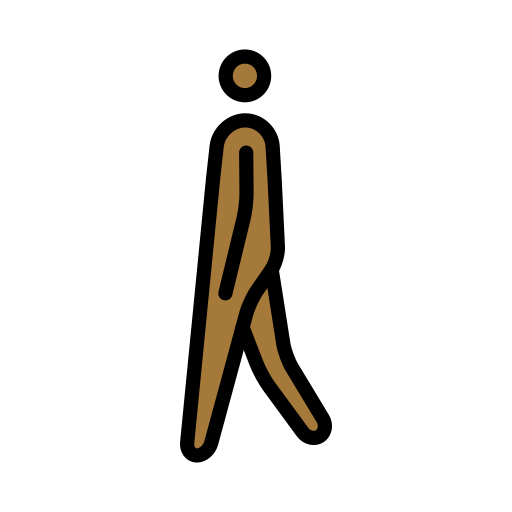 Person Walking: Medium-Dark Skin Tone, the design in this release