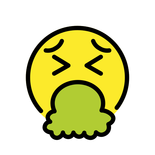 Face Vomiting as drawn by OpenMoji in 13.0