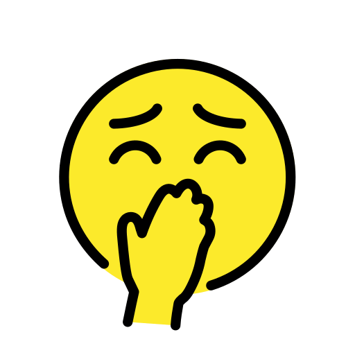 Yawning Face as drawn by OpenMoji in 13.0