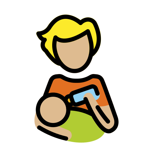 Person Feeding Baby: Medium-Light Skin Tone, the design in this release