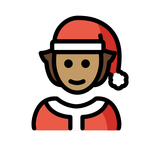 Mx Claus: Medium Skin Tone, the design in this release