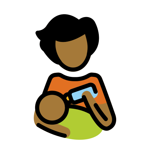 Person Feeding Baby: Medium-Dark Skin Tone, the design in this release