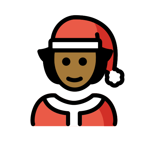Mx Claus: Medium-Dark Skin Tone, the design in this release