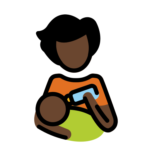 Person Feeding Baby: Dark Skin Tone, the design in this release