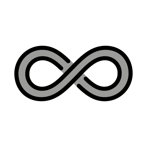 Simbolo Dell’infinito as drawn by OpenMoji in 13.0