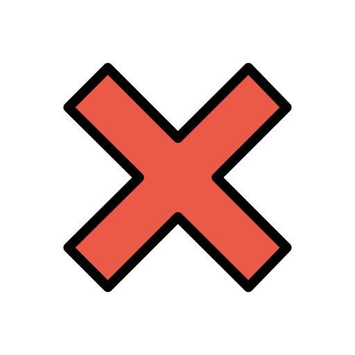 Cross Mark as drawn by OpenMoji in 13.0
