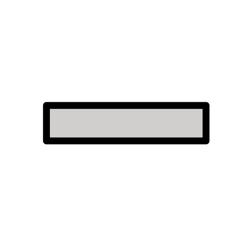 Minus as drawn by OpenMoji in 13.0