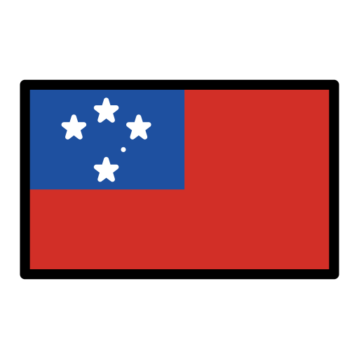 Flag: Samoa as drawn by OpenMoji in 13.1