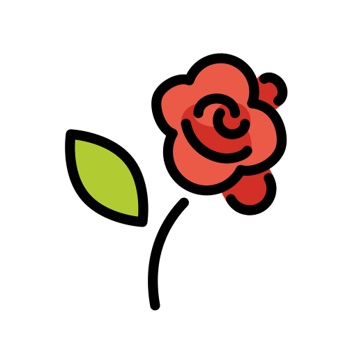 Rose as drawn by OpenMoji in 13.1