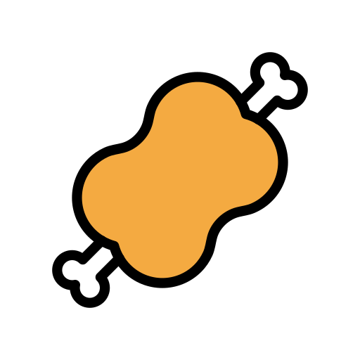 Meat on Bone as drawn by OpenMoji in 13.1