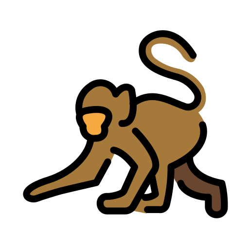 Monkey as drawn by OpenMoji in 13.1