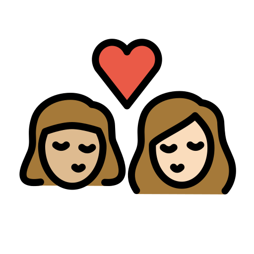 Kiss: Woman, Woman, Medium-Light Skin Tone, Light Skin Tone, the design in this release